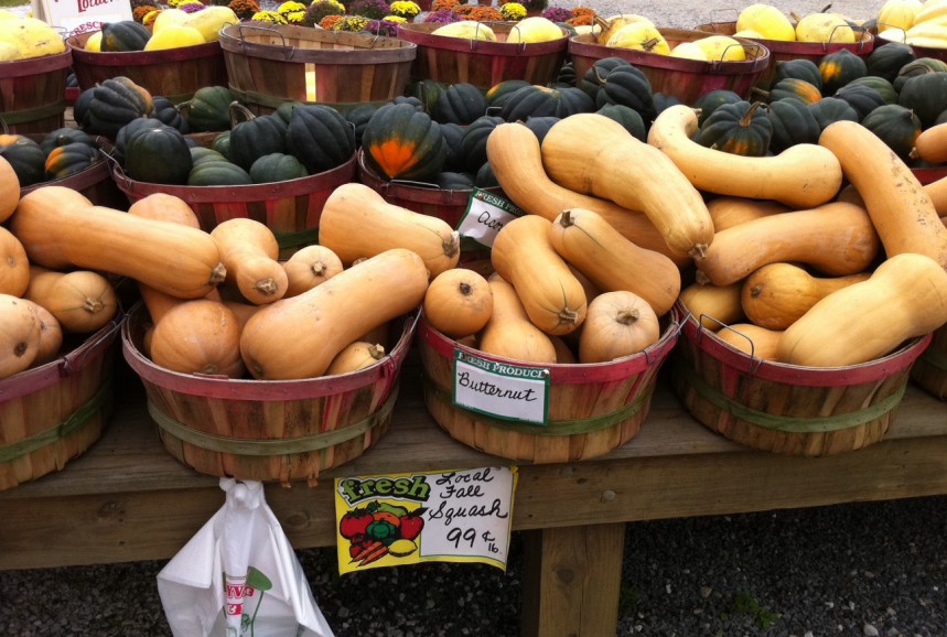 Fall produce at the farm stands on the North Fork